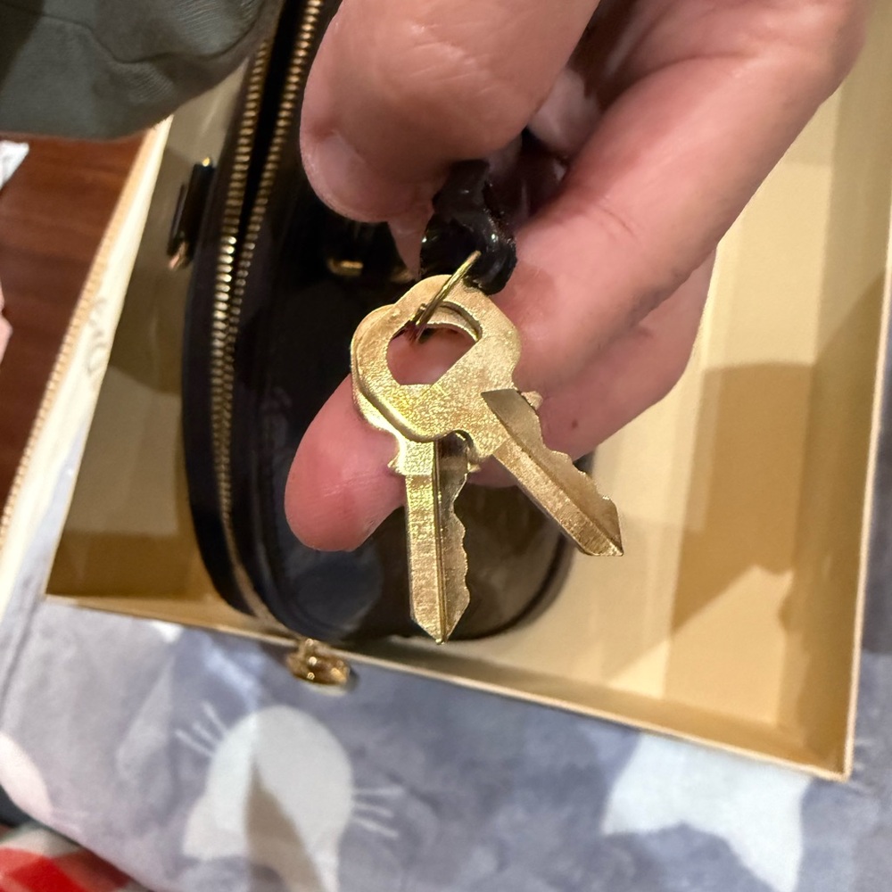 Louis Vuitton Glossy Monogram Alma Satchel in Dark Bordeaux - Picture 8 of 16